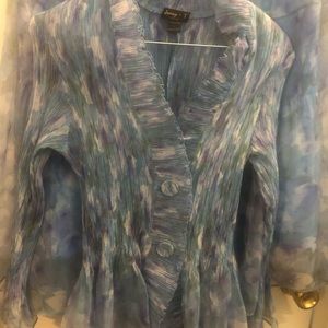 Light blue 2pc skirt set.